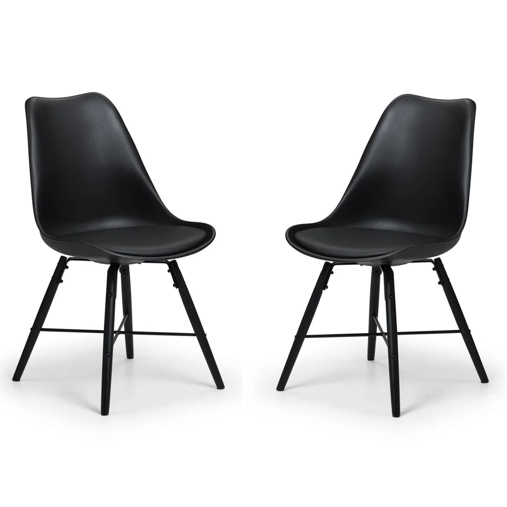 Faux Leather Dining Chairs in Set Of 2 - Kari