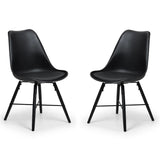 Faux Leather Dining Chairs in Set Of 2 - Kari