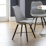 Faux Leather Dining Chairs in Set Of 2 - Kari