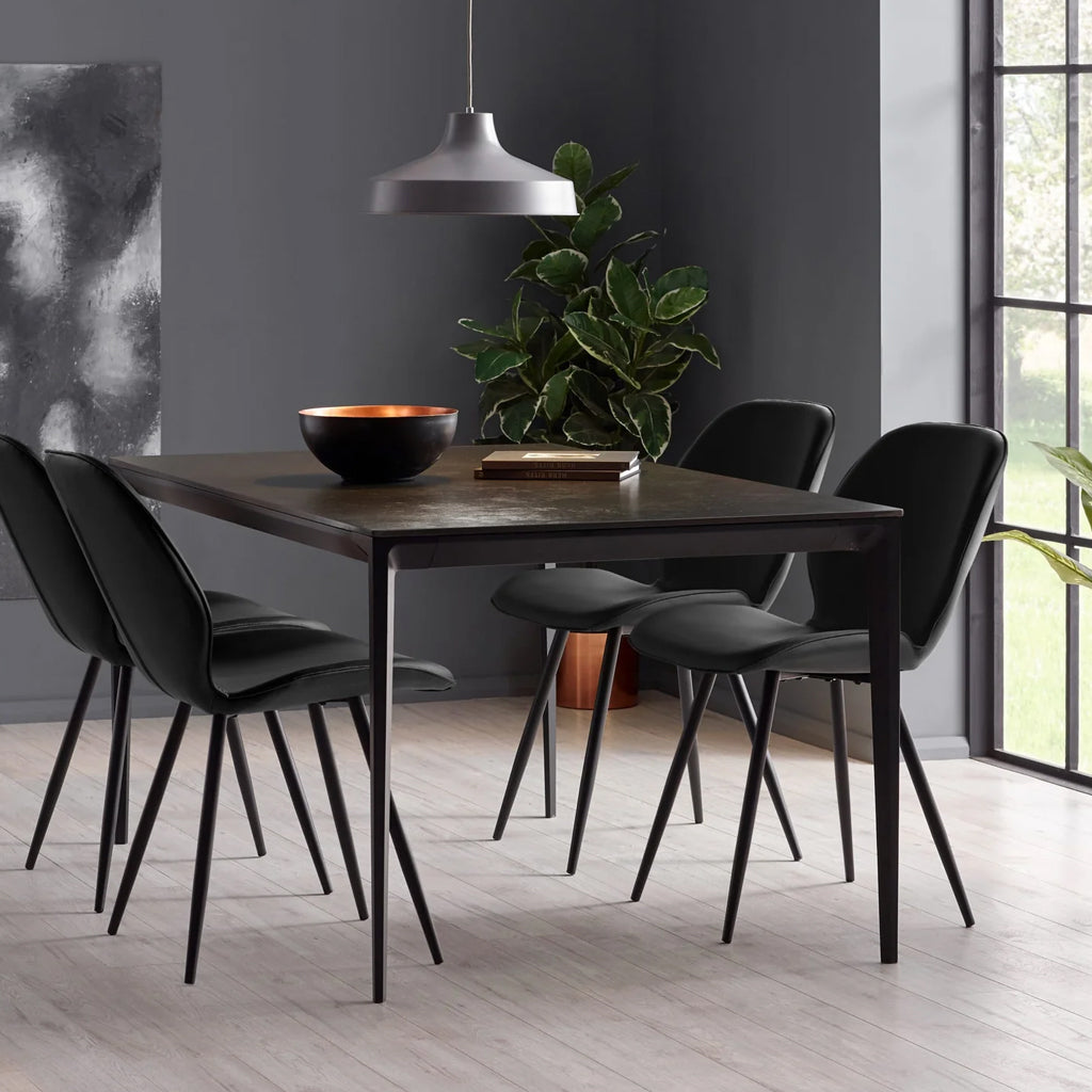 Faux Leather Dining Chairs in Set Of 2 - Otto