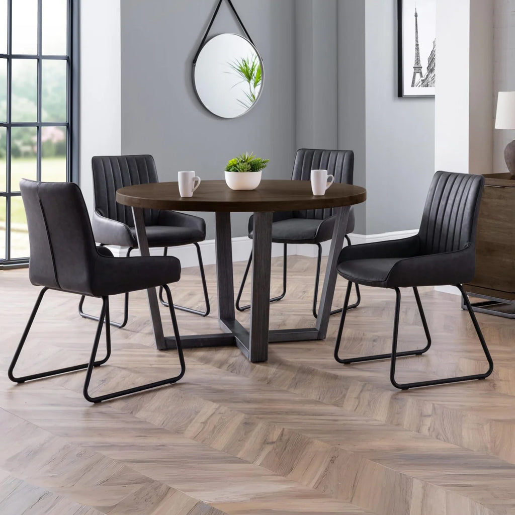 Faux Leather Dining Chairs in Set Of 2 - Soho