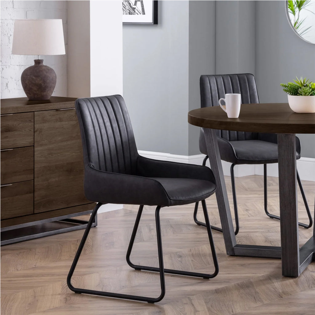 Faux Leather Dining Chairs in Set Of 2 - Soho