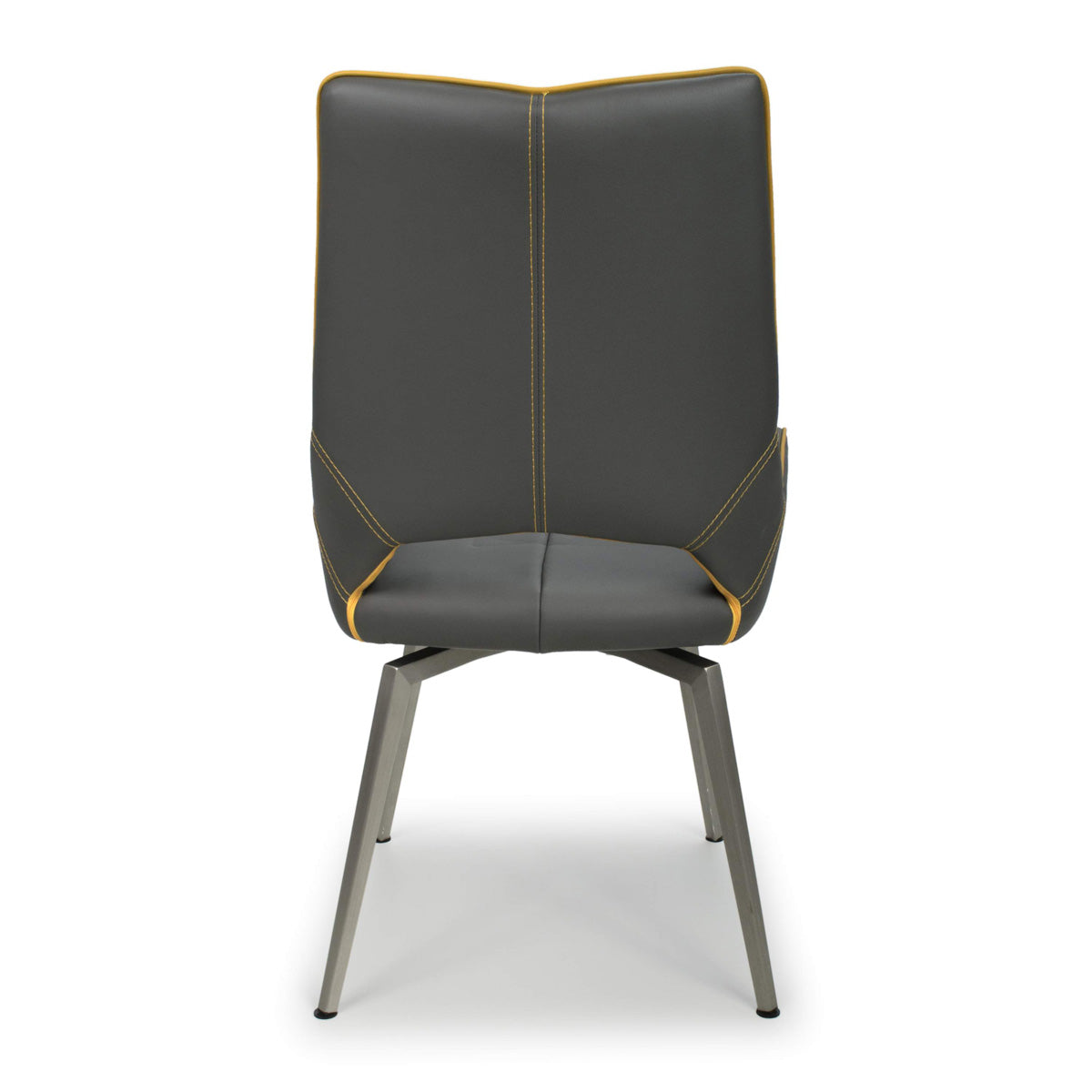 Faux Leather Dining Chairs in Set Of 2 With Swivel Function - Mako