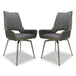 Faux Leather Dining Chairs in Set Of 2 With Swivel Function - Mako