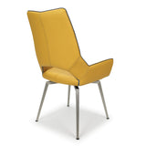 Faux Leather Dining Chairs in Set Of 2 With Swivel Function - Mako