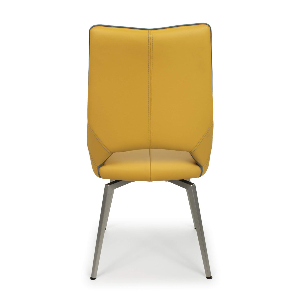 Faux Leather Dining Chairs in Set Of 2 With Swivel Function - Mako