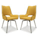 Faux Leather Dining Chairs in Set Of 2 With Swivel Function - Mako