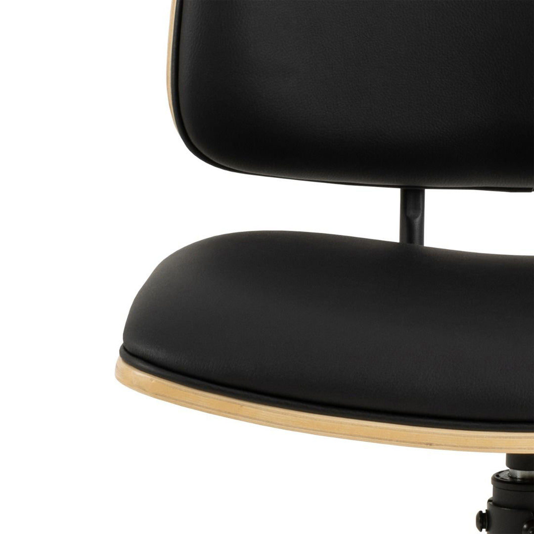 Faux Leather Dining Chairs in Set of 2 With Swivel Function - Owen