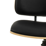 Faux Leather Dining Chairs in Set of 2 With Swivel Function - Owen