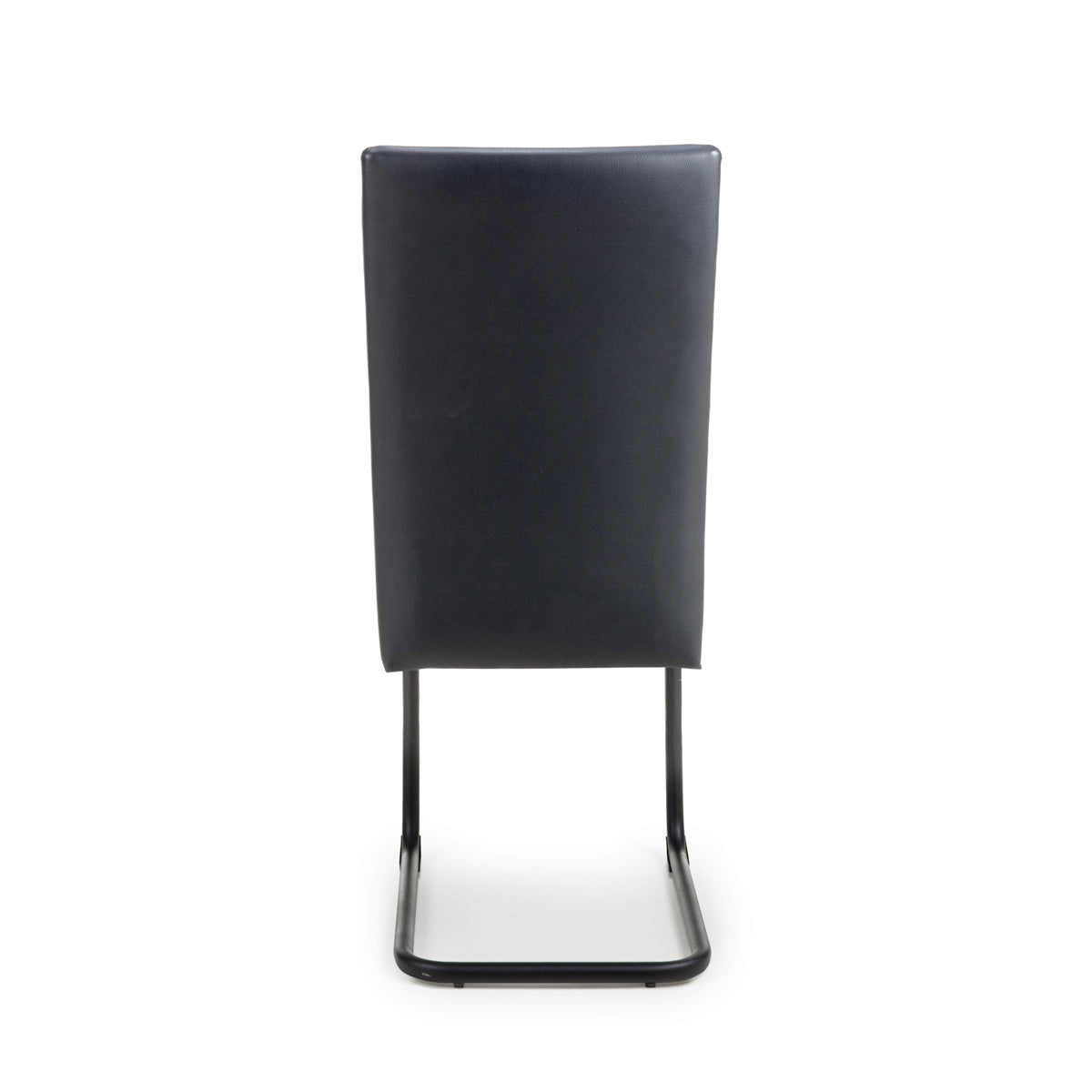 Faux Leather Dining Chairs in Set Of 4 With Black Metal Cantilever Legs - Carlisle