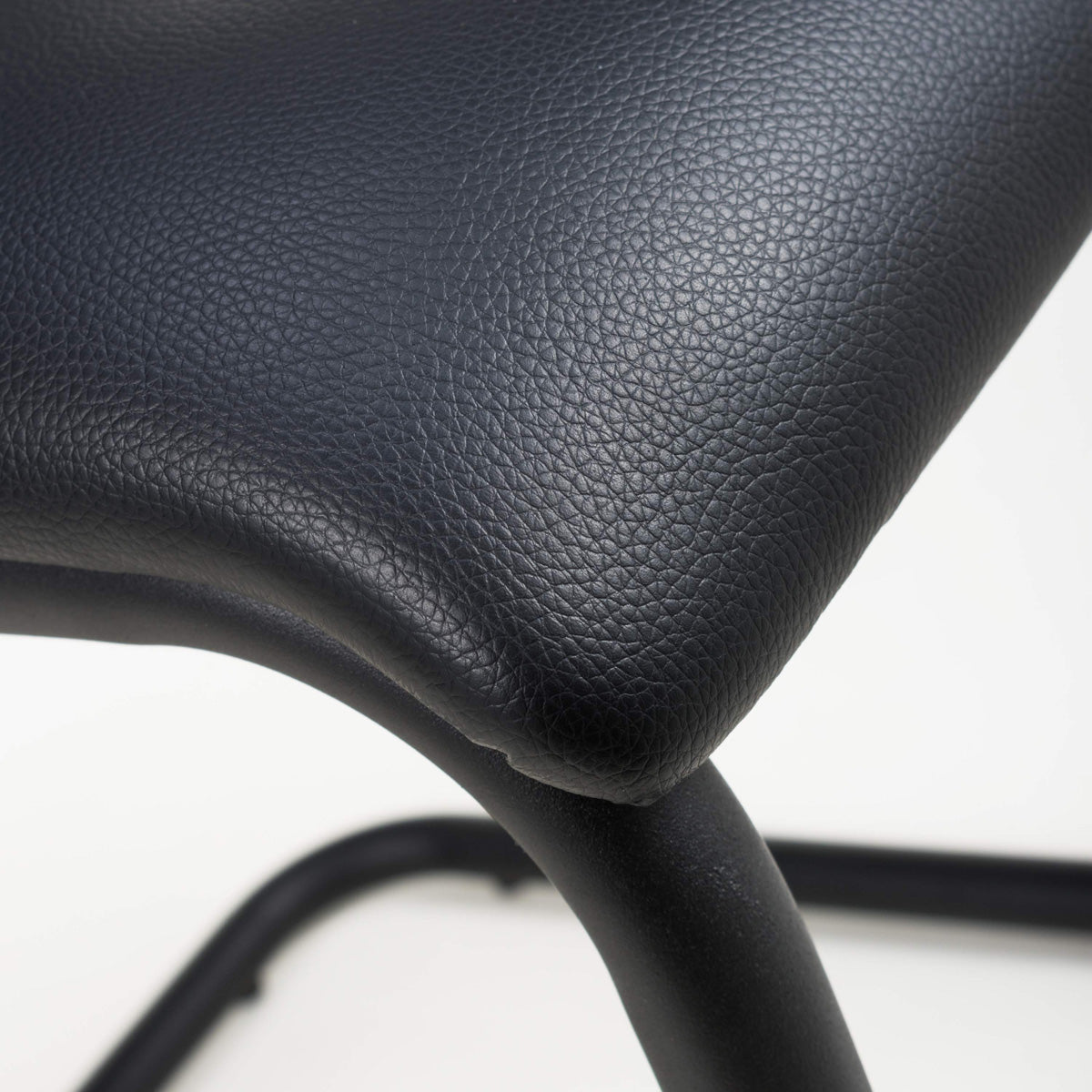 Faux Leather Dining Chairs in Set Of 4 With Black Metal Cantilever Legs - Carlisle