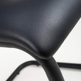Faux Leather Dining Chairs in Set Of 4 With Black Metal Cantilever Legs - Carlisle