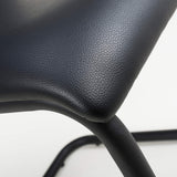 Faux Leather Dining Chairs in Set Of 4 With Black Metal Cantilever Legs - Carlisle