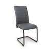Faux Leather Dining Chairs in Set Of 4 With Black Metal Cantilever Legs - Carlisle