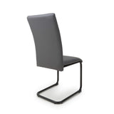 Faux Leather Dining Chairs in Set Of 4 With Black Metal Cantilever Legs - Carlisle