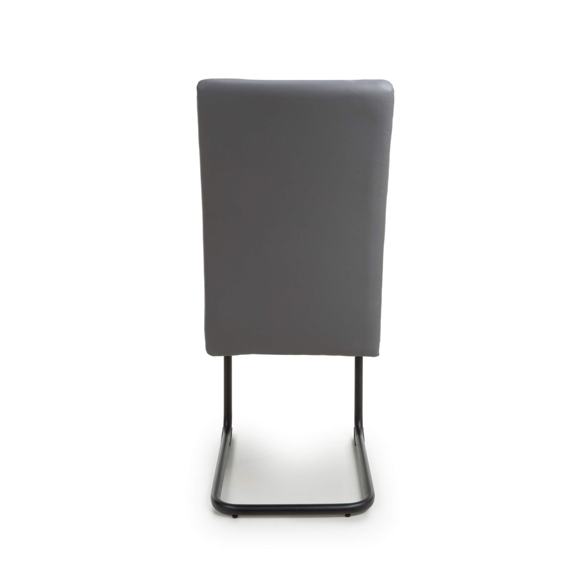 Faux Leather Dining Chairs in Set Of 4 With Black Metal Cantilever Legs - Carlisle