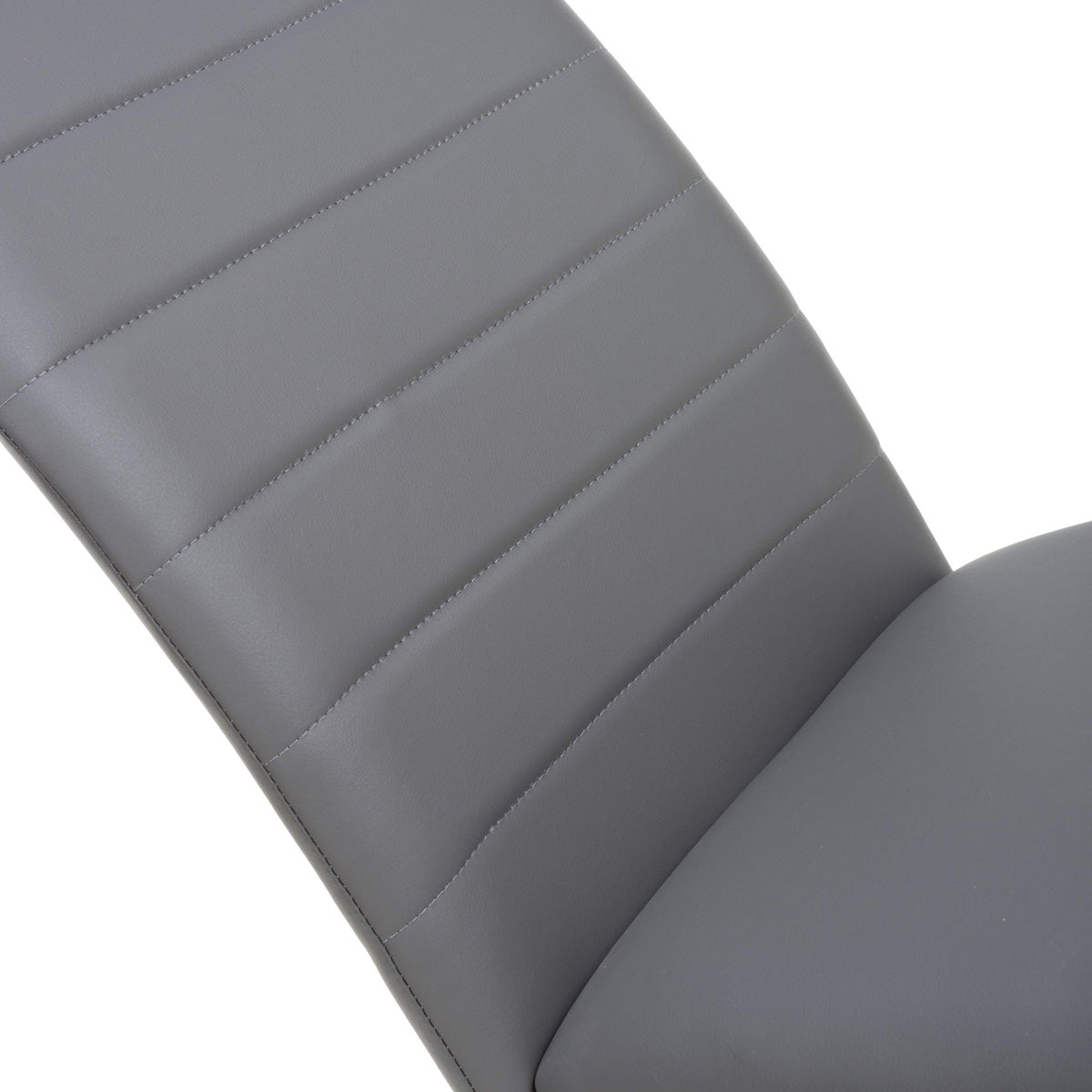Faux Leather Dining Chairs in Set Of 4 With Black Metal Cantilever Legs - Carlisle