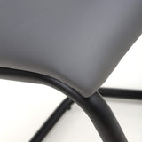 Faux Leather Dining Chairs in Set Of 4 With Black Metal Cantilever Legs - Carlisle