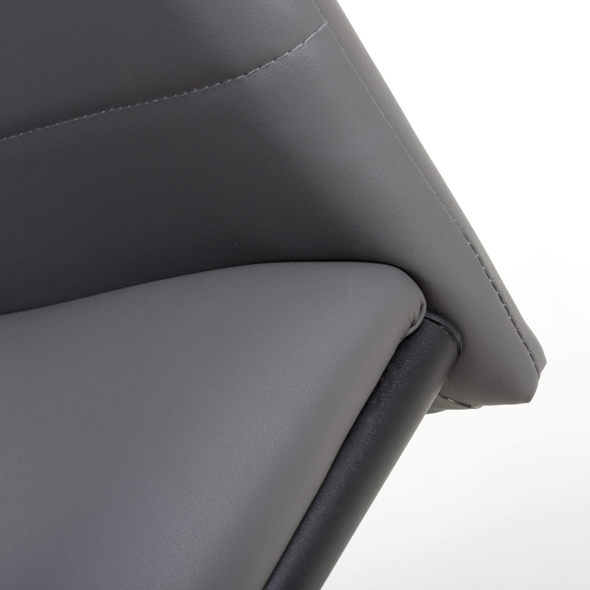Faux Leather Dining Chairs in Set Of 4 With Black Metal Cantilever Legs - Carlisle