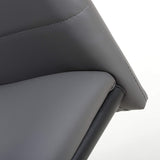 Faux Leather Dining Chairs in Set Of 4 With Black Metal Cantilever Legs - Carlisle