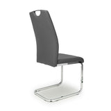 Faux Leather Dining Chairs in Set Of 4 With Chrome Cantilever Legs - Toledo