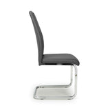 Faux Leather Dining Chairs in Set Of 4 With Chrome Cantilever Legs - Toledo