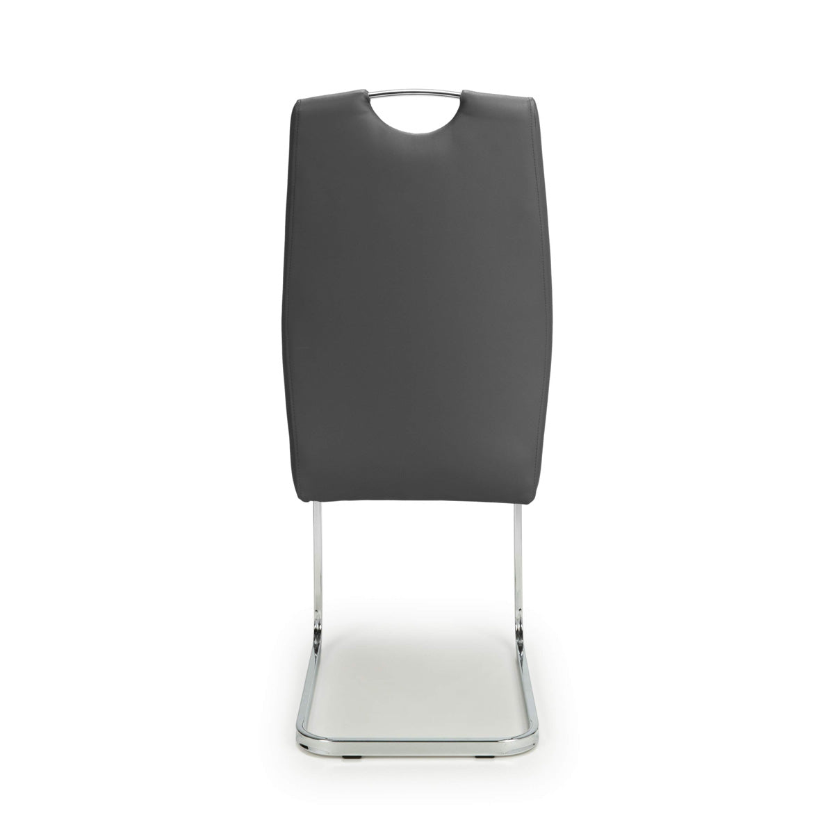 Faux Leather Dining Chairs in Set Of 4 With Chrome Cantilever Legs - Toledo
