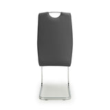 Faux Leather Dining Chairs in Set Of 4 With Chrome Cantilever Legs - Toledo