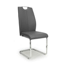 Faux Leather Dining Chairs in Set Of 4 With Chrome Cantilever Legs - Toledo