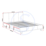 Faux Leather Double Bed - Prado