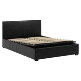 Faux Leather Double Ottoman Storage Bed - Waverley