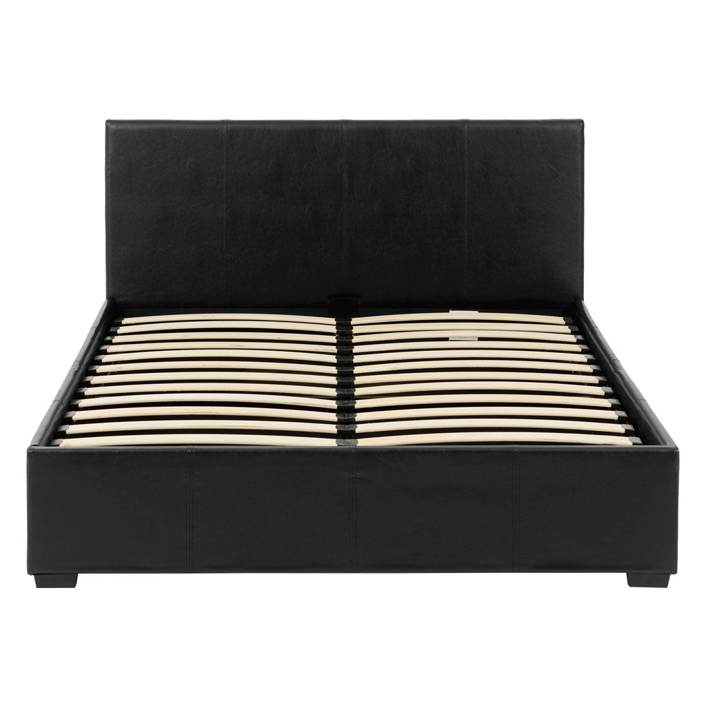 Faux Leather Double Ottoman Storage Bed - Waverley