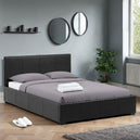 Faux Leather Double Ottoman Storage Bed - Waverley