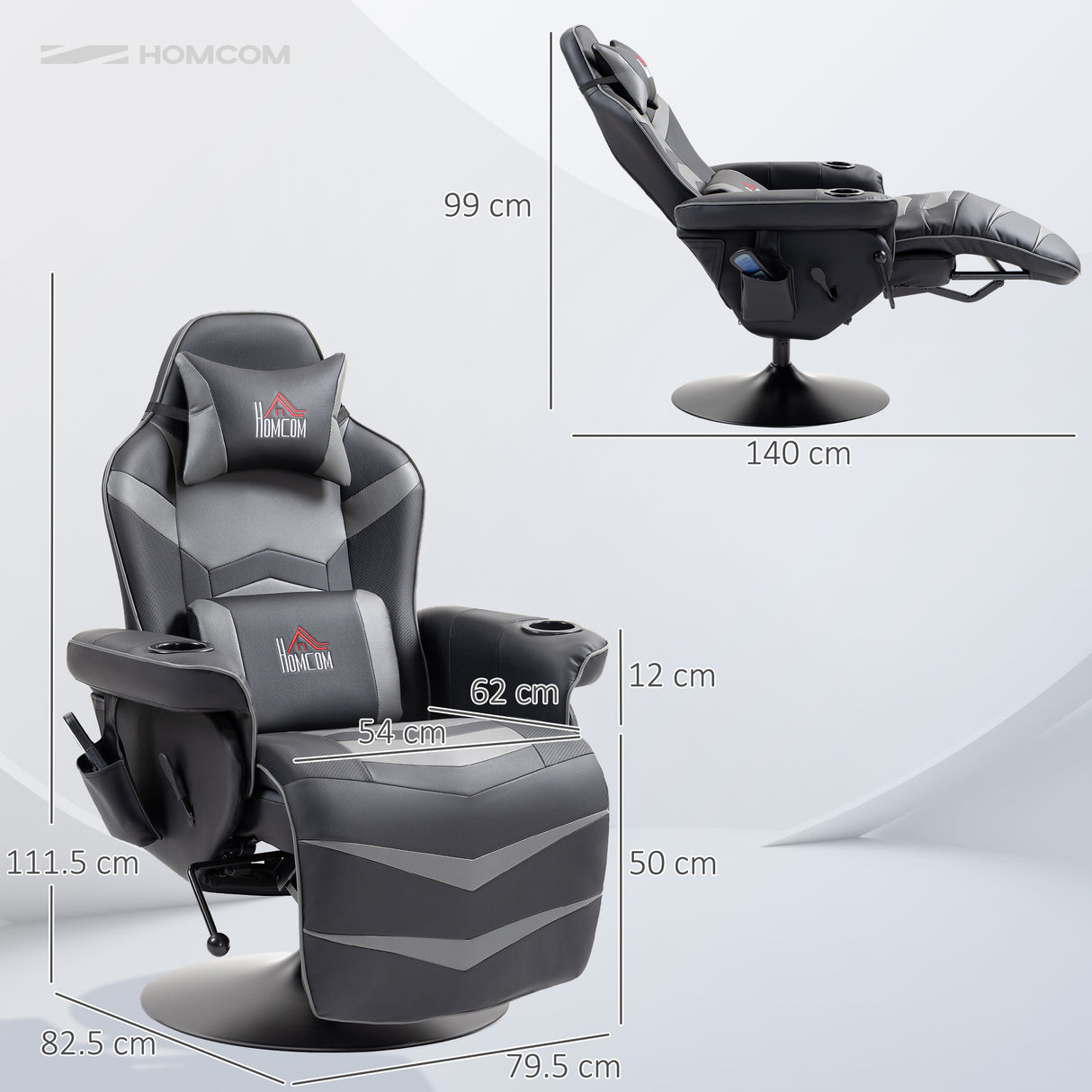 Faux Leather Electric Recliner Chair 79.5cm Wide - Velmora