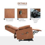 Faux Leather Electric Recliner Chair 83cm Wide - Velmora