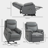 Faux Leather Electric Recliner Chair 83cm Wide - Velmora