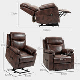 Faux Leather Electric Recliner Chair 83cm Wide - Velmora
