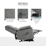 Faux Leather Electric Recliner Chair 83cm Wide - Velmora