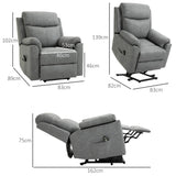 Faux Leather Electric Recliner Chair 83cm Wide - Velmora