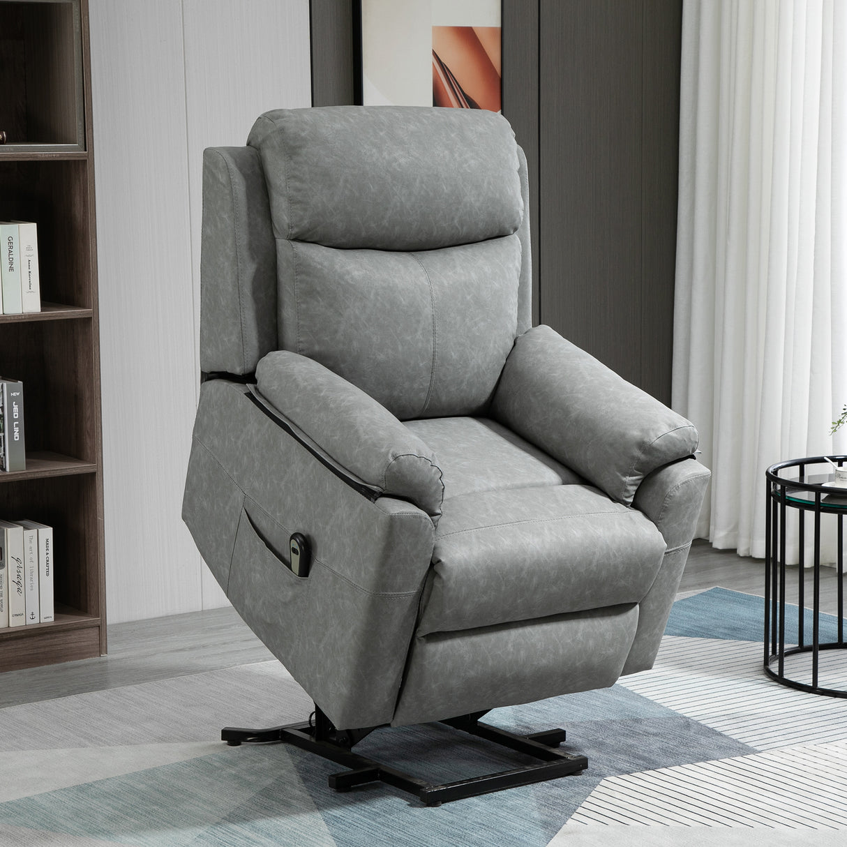 Faux Leather Electric Recliner Chair 83cm Wide - Velmora