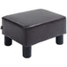 Faux Leather Footstool 40cm Wide With Plastic Legs - Velmora