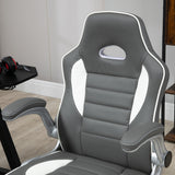 Faux Leather Gaming Chair 65cm Wide With Flip-up Armrest - Velmora