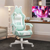 Faux Leather Gaming Chair 65cm Wide With Footrest - Velmora
