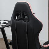 Faux Leather Gaming Chair 65cm Wide With Headrest - Velmora