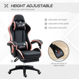 Faux Leather Gaming Chair 65cm Wide With Headrest - Velmora