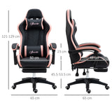 Faux Leather Gaming Chair 65cm Wide With Headrest - Velmora