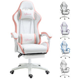 Faux Leather Gaming Chair 65cm Wide With Headrest - Velmora