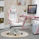 Faux Leather Gaming Chair 65cm Wide With Headrest - Velmora