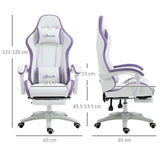 Faux Leather Gaming Chair 65cm Wide With Headrest - Velmora