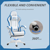 Faux Leather Gaming Chair 65cm Wide With Headrest - Velmora